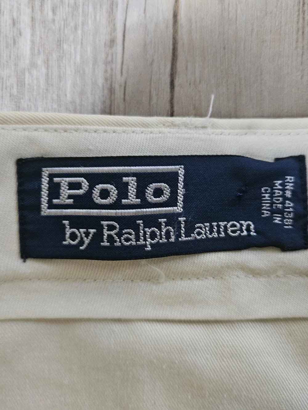 Vintage Polo Ralph Lauren Cream Silk Cotton Pleated Men's Dress Pants 36x32